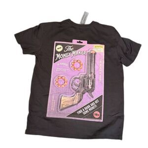 NWT Upscale Studios T-Shirt Small Black The Money Maker Toy Gun Graphic